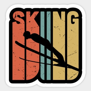 Retro SKIING /  Skiing lover gift idea / Skiing fan present / winter sports / ski jumping gift Sticker